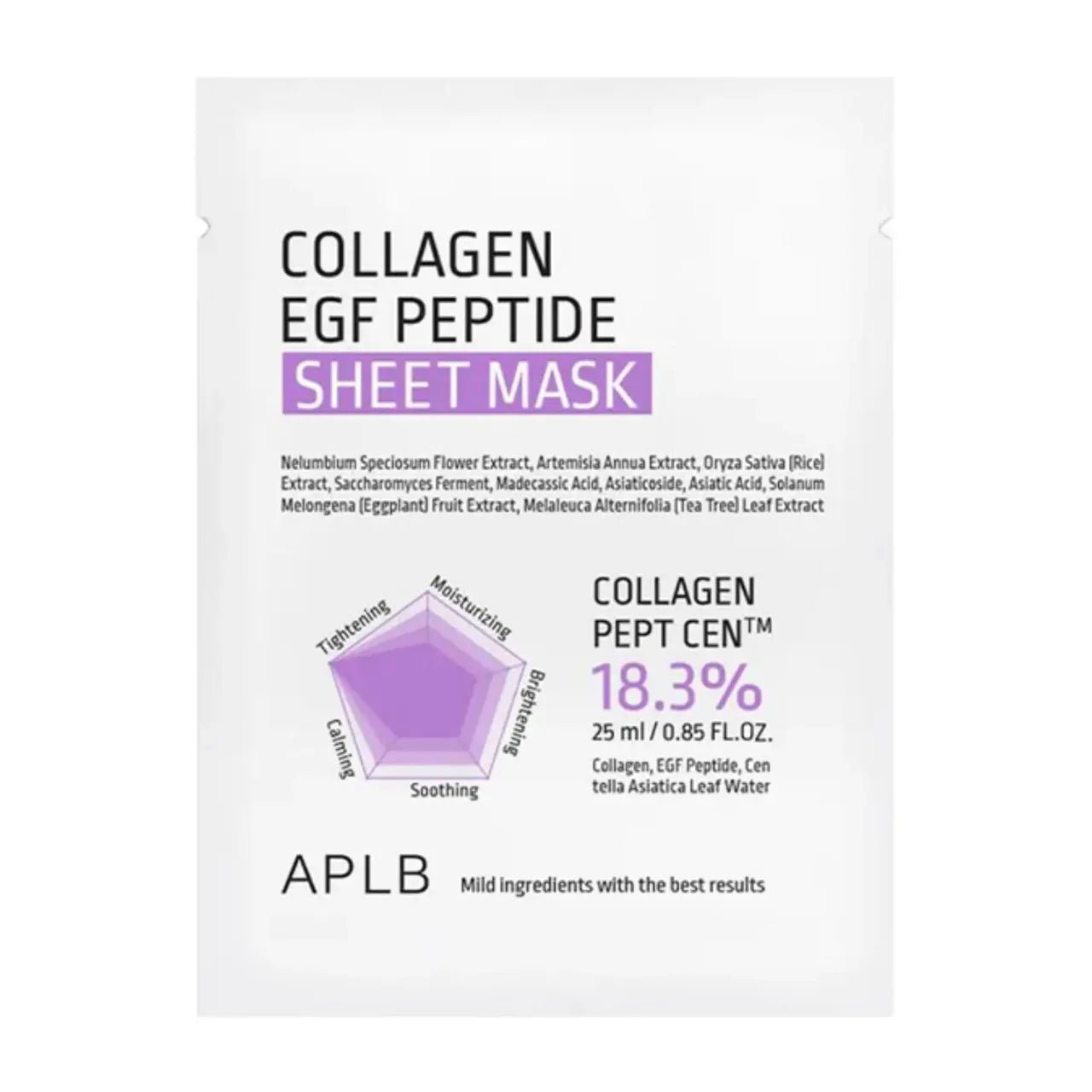 Collagen EGF Peptide Sheet Mask - APLB - Mimi's Glow