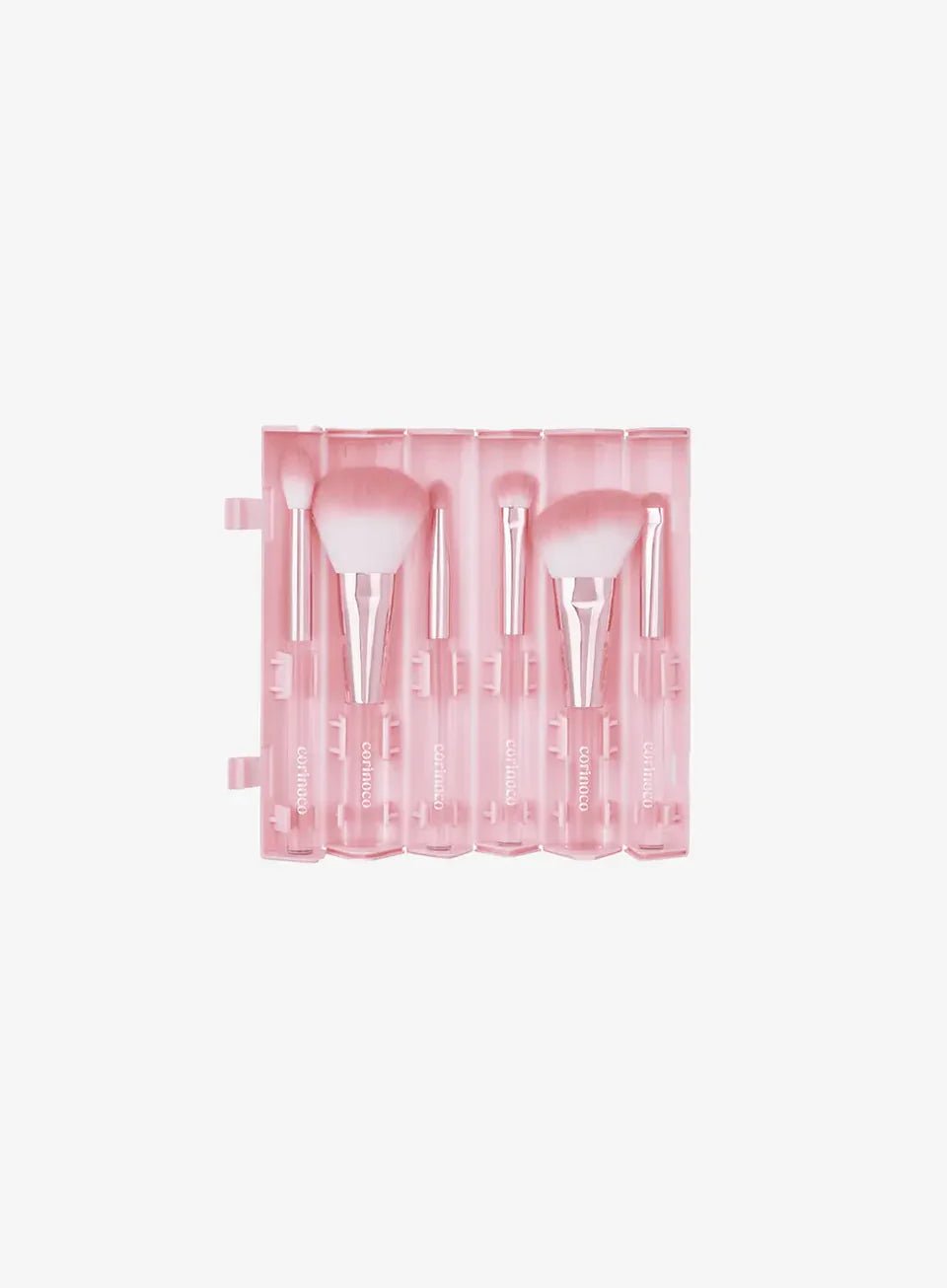 CORINGCO Pink Roll Make Up Brush Set - Mimi's Glow