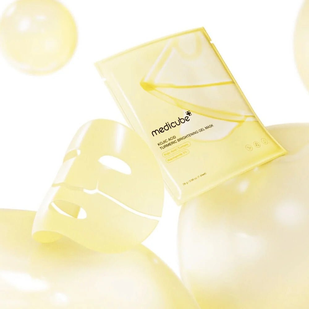 Kojic Acid Turmeric Brightening Gel Mask 4 pièces - MEDICUBE - Mimi's Glow