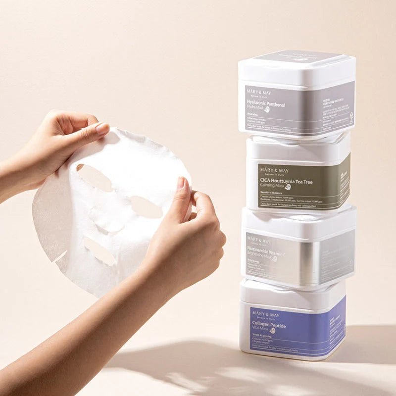 Mary & May – Collagen Peptide Vital Mask (30 pièces) - Mimi's Glow