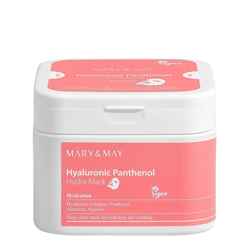 Mary & May – Hyaluronic Panthenol Hydra Mask (30 pièces) - Mimi's Glow