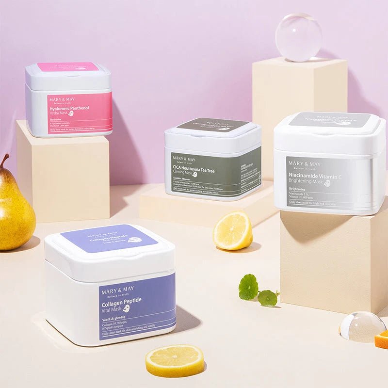 Mary & May – Hyaluronic Panthenol Hydra Mask (30 pièces) - Mimi's Glow
