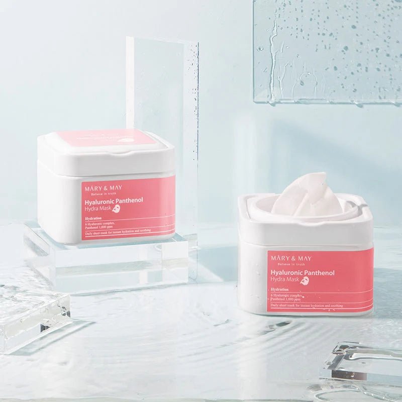 Mary & May – Hyaluronic Panthenol Hydra Mask (30 pièces) - Mimi's Glow